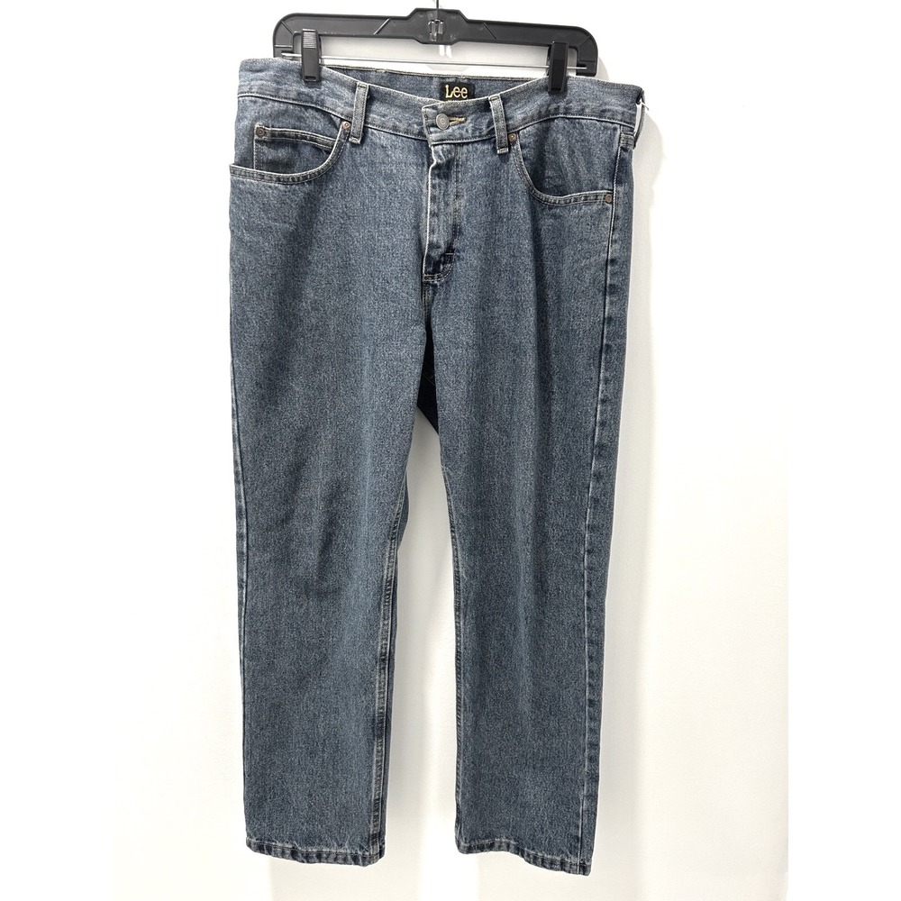 Lee Relaxed Fit Mens Blue Denim Jeans Medium Wash 34x29 2055551